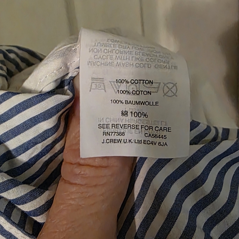 J. Crew Wide Leg Jumpsuit in Shirting Stripe - Picture 11 of 11